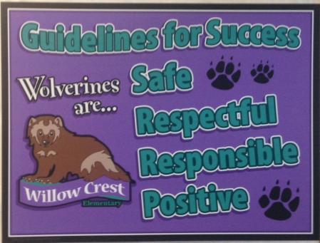 Guidelines for success - safe, respectful, responsible, positive.